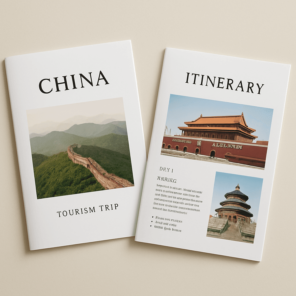 文旅产品手册与行程画册定制案例
