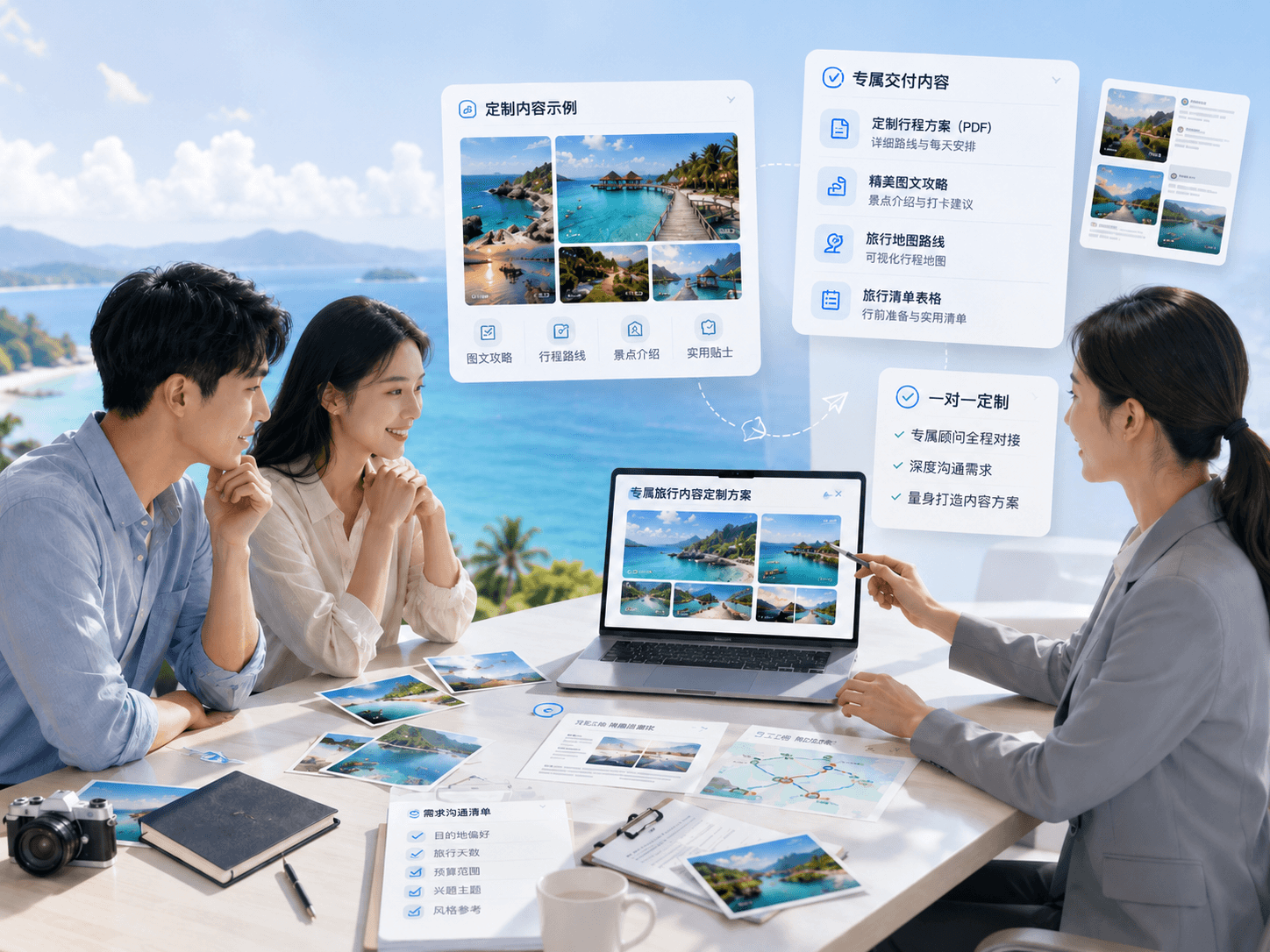 内容定制顾问交付场景示意图